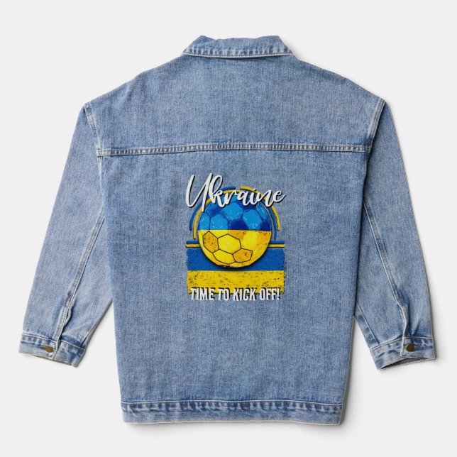 Football Ukraine Drapeau, Football Vintage Rétro (Verso)