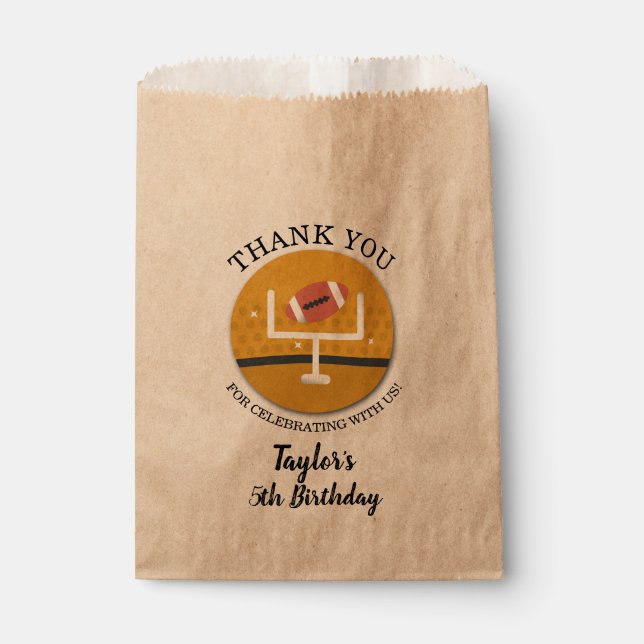 Football Uprights Favour Bag (Front)
