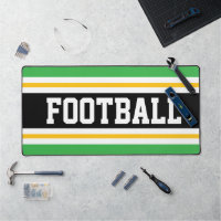 FOOTBALL vert vif noir jaune rayures de course