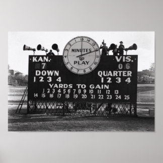 Football vintage Scorboard déco bureau homme cave
