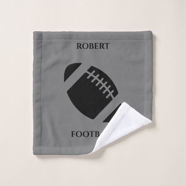 Football wash towel, personalized name. wash cloth (Wash Cloth)