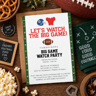 Football Watch Party Big Game Invitation