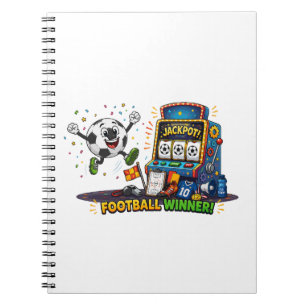 Football Winner Jackpot Slot Machine Soccer Ball  Notebook