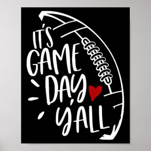 Football Women Football Player Mom Game Day Poster