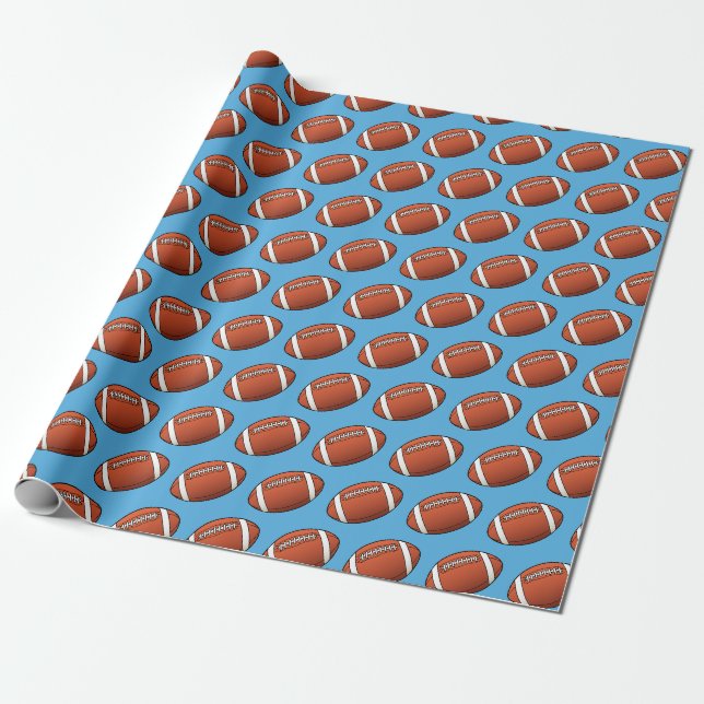 Football Wrapping Paper (Unrolled)