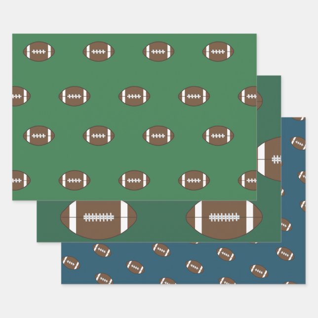 Football Wrapping Paper Set (Set)