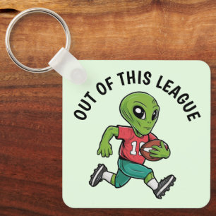 Footballer Alien Keychain