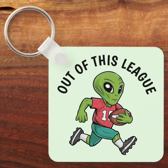Footballer Alien Keychain (Front)