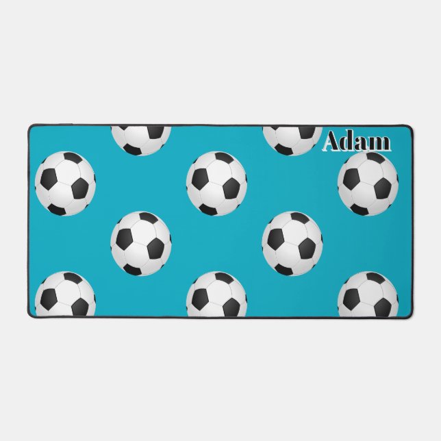 Footballer, Football Enthusiast Personalized Desk Mat (Front)