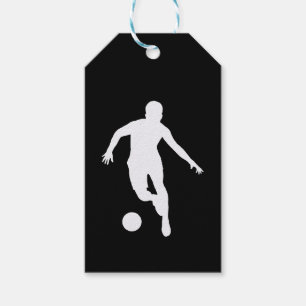 FOOTBALLER  ( White silhouette ) Gift Tags