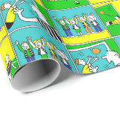 Footballers & Fans Wrapping Paper (Roll Corner)