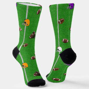 Footballs on the Field Socks