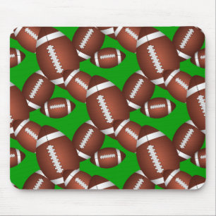 Footballs Pattern Mouse Pad
