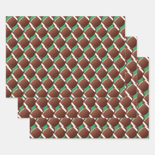 Footballs Sport Design Wrapping Paper Sets
