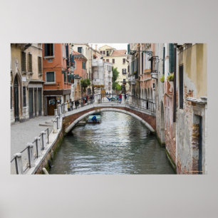Footbridge in Venice Poster