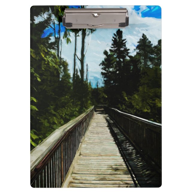 Footbridge Over Canadian Canyon Clipboard (Front)