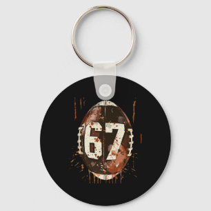 Footbyll 67 Six Seven Alpha Slang 6 7 Meme Kids Te Keychain