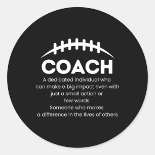 Footbyll Coach Difference Maker Appreciation Gifts Classic Round Sticker