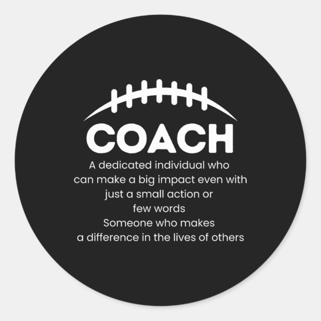 Footbyll Coach Difference Maker Appreciation Gifts Classic Round Sticker (Front)