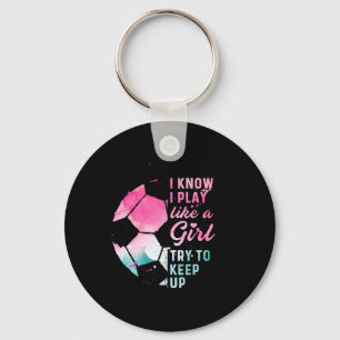 Footbyll Player Girls Mother Daughter Sister Keychain