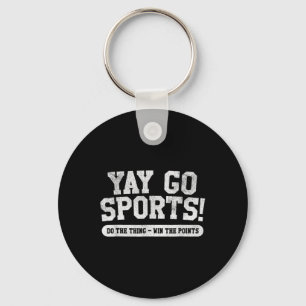 Footbyll Soccer Bysketbyll Team Fun Yay Go Sports Keychain