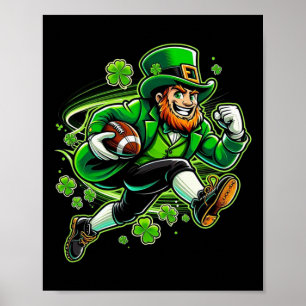 Footbyll St Patricks Day Irish Footll Poster