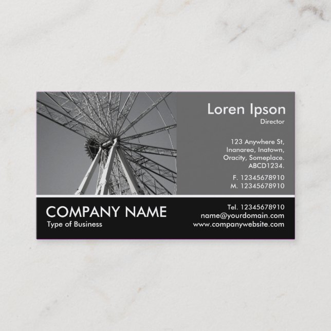 Footed Photo - 60pc Grey - Bigwheel Contruction Business Card (Front)