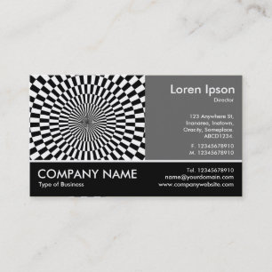 Footed Photo - 60pc Grey - Op Art Business Card