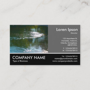 Footed Photo - 60pc Grey - River Business Card