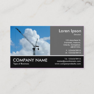 Footed Photo - 60pc Grey - Tower Crane Business Card