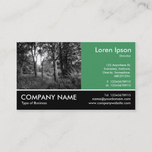 Footed Photo - Army Green - In the Woods Business Card