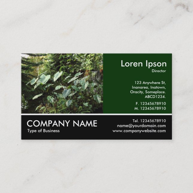Footed Photo - Botanical Gardens Business Card (Front)