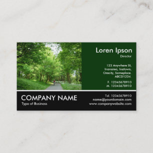 Footed Photo - Dk Green - Cycle Way Business Card