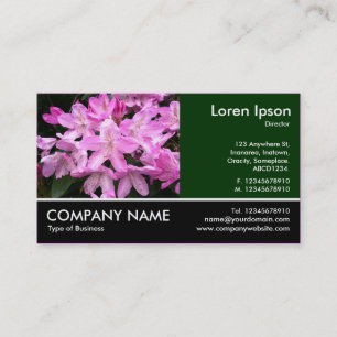 Footed Photo - Dk Green - Rhododendrons Business Card