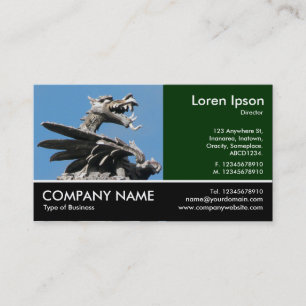 Footed Photo - Dragon, City Hall, Cardiff Business Card