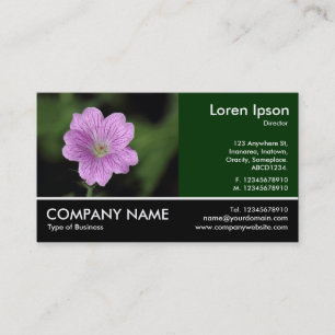 Footed Photo - Geranium Endressii Business Card