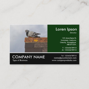Footed Photo - Good Morning Pigeon Business Card