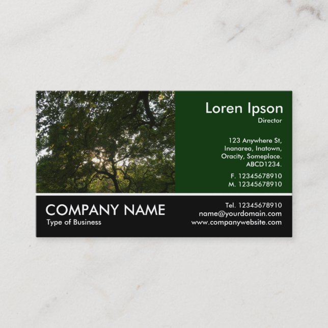 Footed Photo - Japanese Branches 04 Business Card (Front)