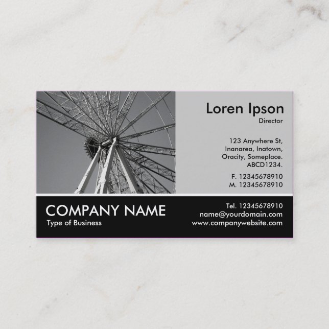 Footed Photo - Lt Grey - Bigwheel Contruction Business Card (Front)