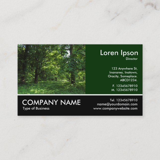 Footed Photo - Spring in the Woods 01 Business Card (Front)