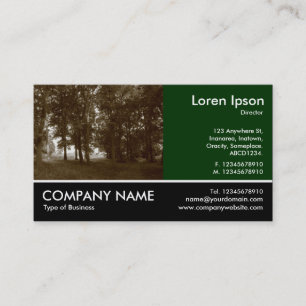 Footed Photo - Woods - Sepia toned Business Card