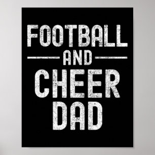 Footll And Cheer Dad Cheerleading Poster