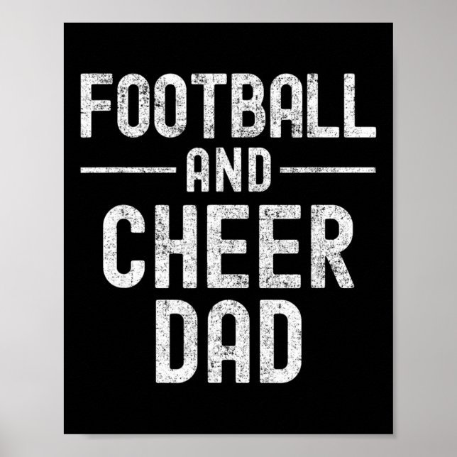 Footll And Cheer Dad Cheerleading  Poster (Front)