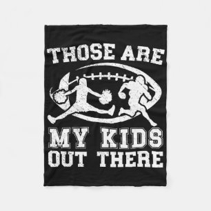 Footll And Cheer Dad Footll Player And Cheerleader Fleece Blanket