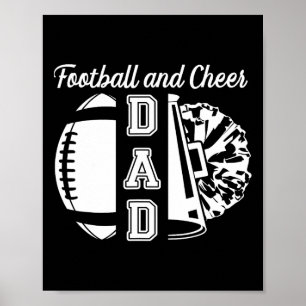 Footll And Cheer Dad Of Cheerleader And Footll Pla Poster