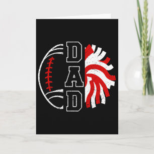 Footll And Cheer Dad Proud Footll And Cheerleading Card