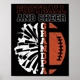 Footll And Cheer Grandpa Of Cheerleader And Footll Poster