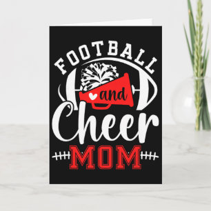 Footll And Cheer Mom Cheerleading And Footll Mom  Card
