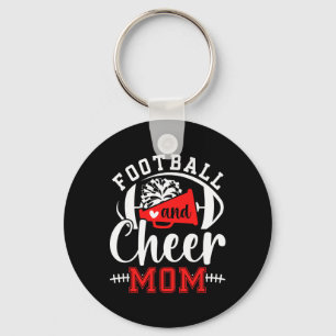 Footll And Cheer Mom Cheerleading And Footll Mom Keychain