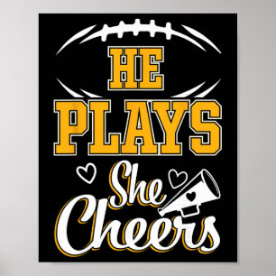 Footll And Cheer Mom Cheerleading Mother Footll _1 Poster